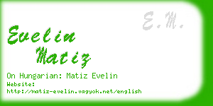 evelin matiz business card